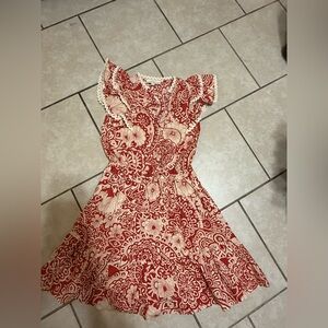 Pinch Red and Cream Floral drees